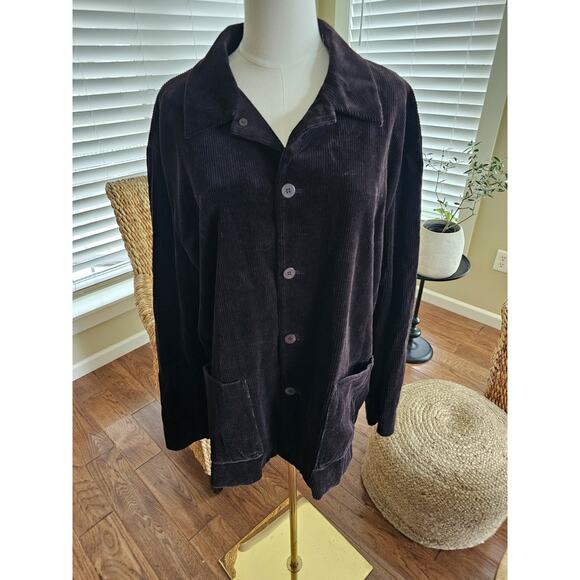 Eileen Fisher Jackets & Blazers - Eileen Fisher Corduroy Jacket Women's Size L Oversized Shacket Brown